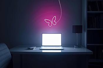 ネオン管　蝶 Amazon.co.jp: ネオンサイン LED 蝶々 ネオンライト ネオン管